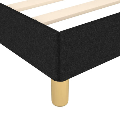 vidaXL Bed Frame without Mattress Black 135x190 cm Double Double Fabric