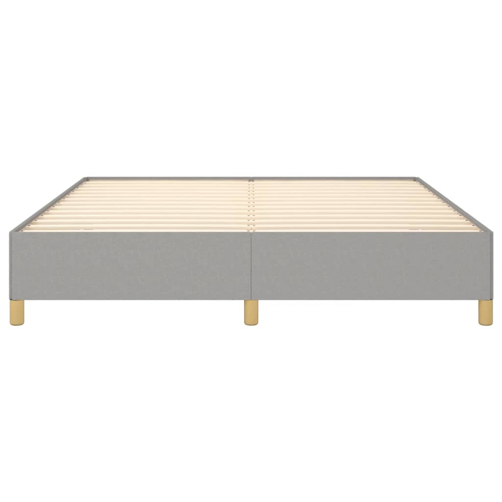 vidaXL Bed Frame without Mattress Light Grey 180x200cm Super King Fabric