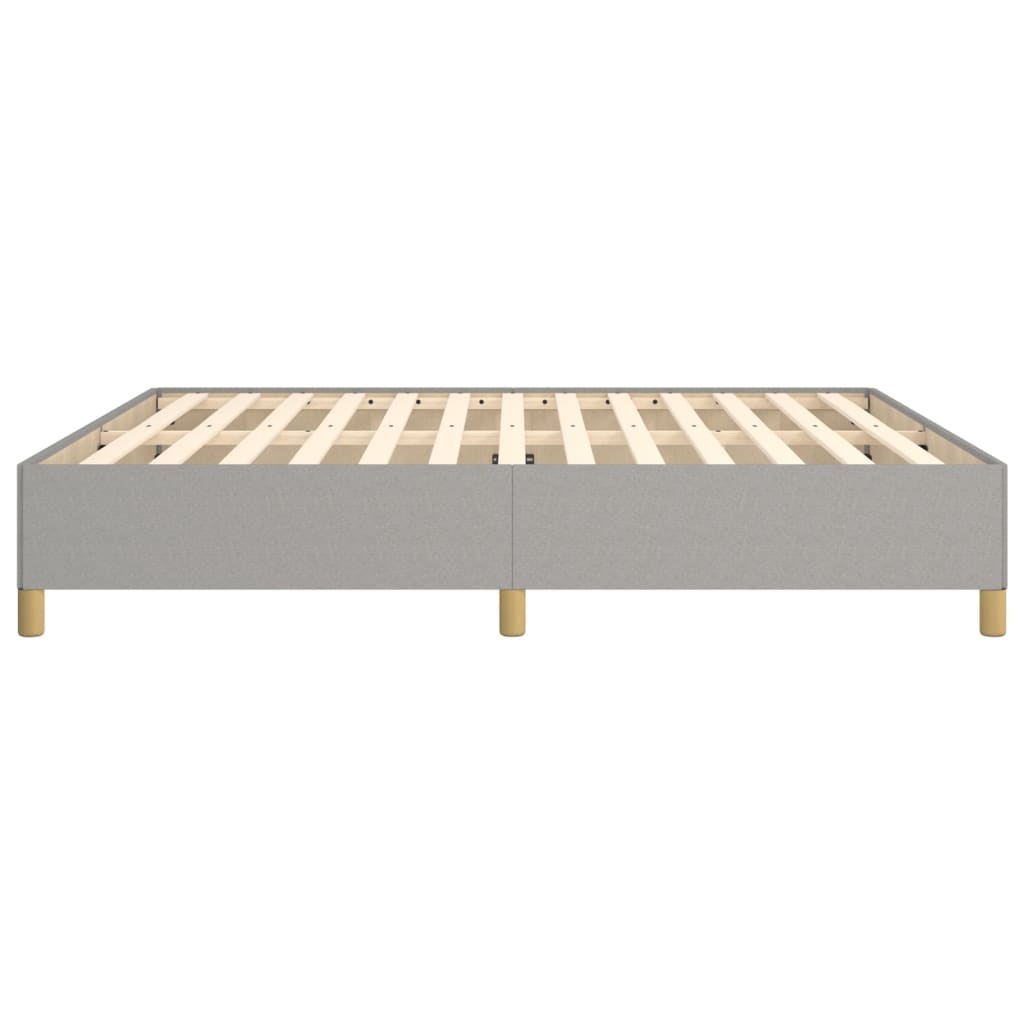 vidaXL Bed Frame without Mattress Light Grey 180x200cm Super King Fabric