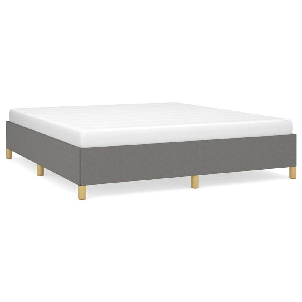 vidaXL Bed Frame without Mattress Dark Grey 180x200 cm Fabric
