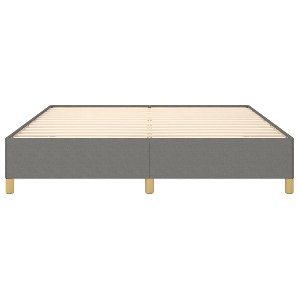 vidaXL Bed Frame without Mattress Dark Grey 180x200cm Super King Fabric