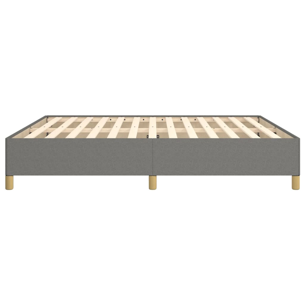 vidaXL Bed Frame without Mattress Dark Grey 180x200cm Super King Fabric