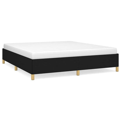 vidaXL Bed Frame without Mattress Black 180x200 cm Super King Fabric