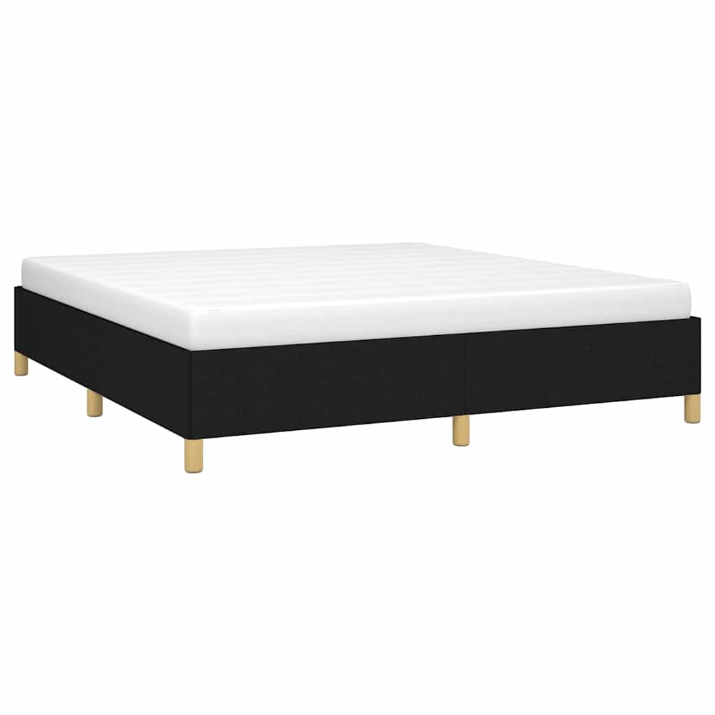 vidaXL Bed Frame without Mattress Black 180x200 cm Super King Fabric