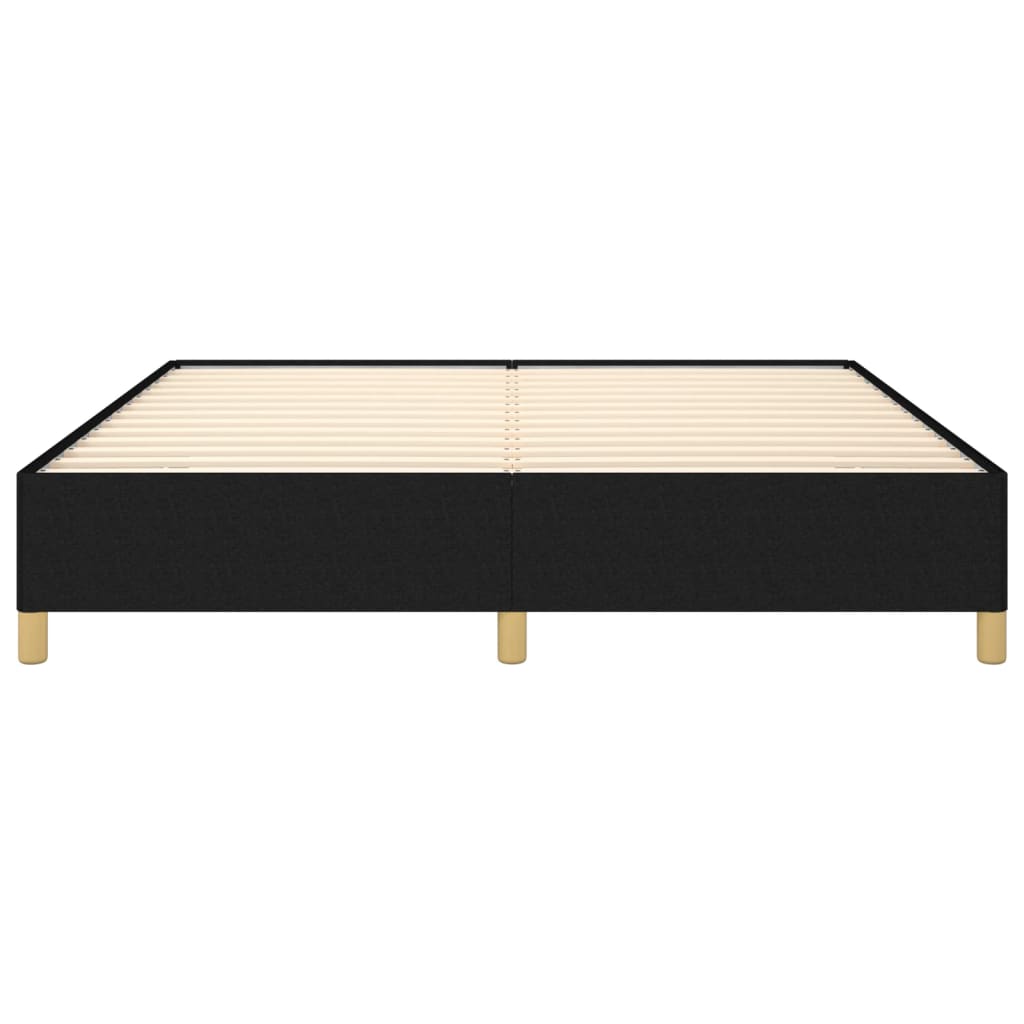 vidaXL Bed Frame without Mattress Black 180x200 cm Super King Super King Fabric