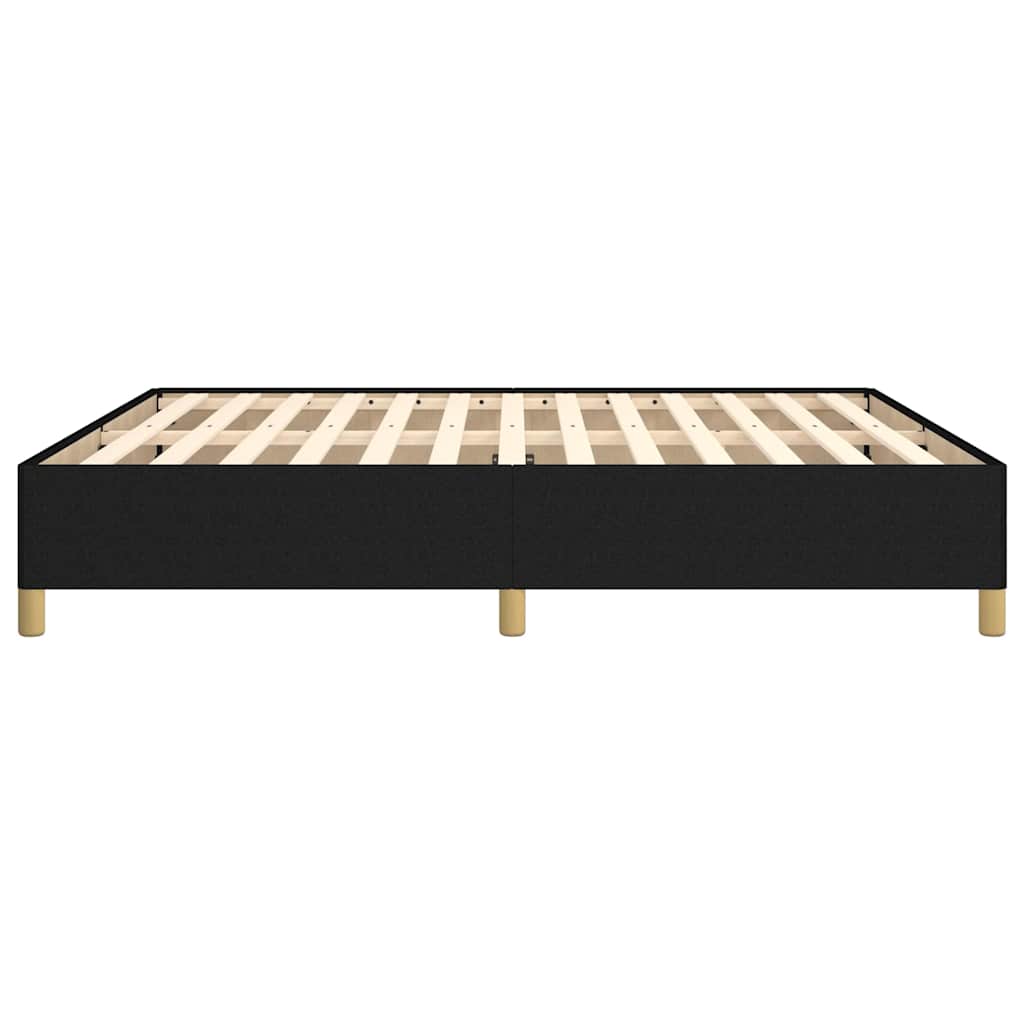 vidaXL Bed Frame without Mattress Black 180x200 cm Super King Super King Fabric
