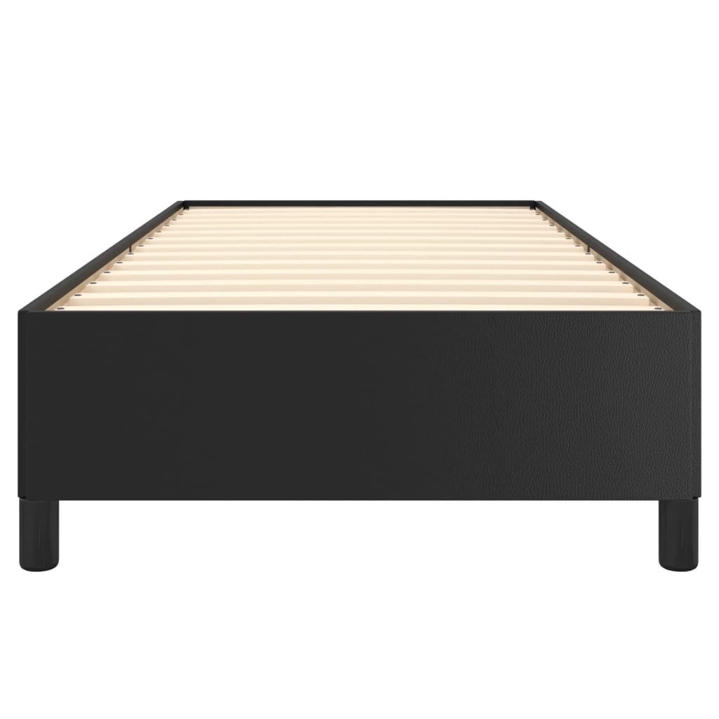 vidaXL Bed Frame without Mattress Black 90x190 cm Single Single Faux Leather