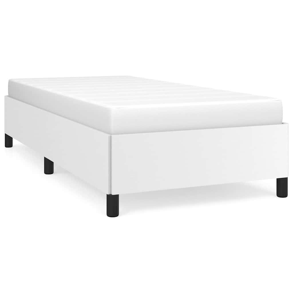 vidaXL Bed Frame without Mattress White 90x190 cm Single Faux Leather