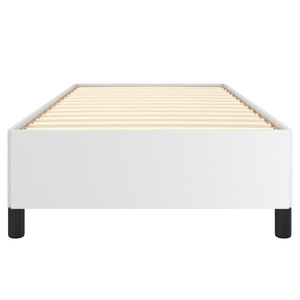 vidaXL Bed Frame without Mattress White 90x190 cm Single Single Faux Leather