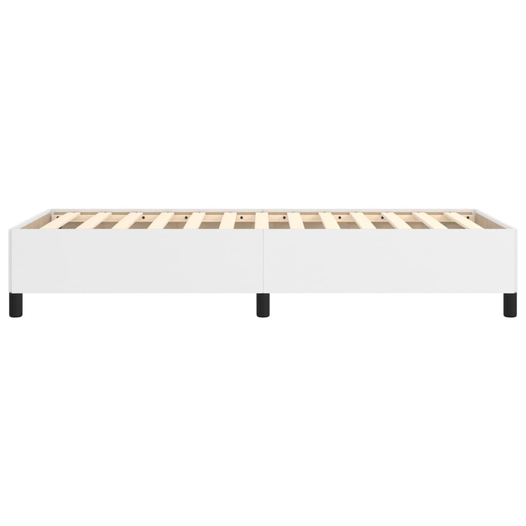 vidaXL Bed Frame without Mattress White 90x190 cm Single Single Faux Leather