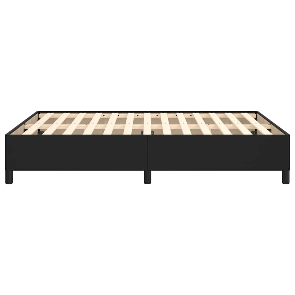 vidaXL Bed Frame without Mattress Black 135x190 cm Double Faux Leather