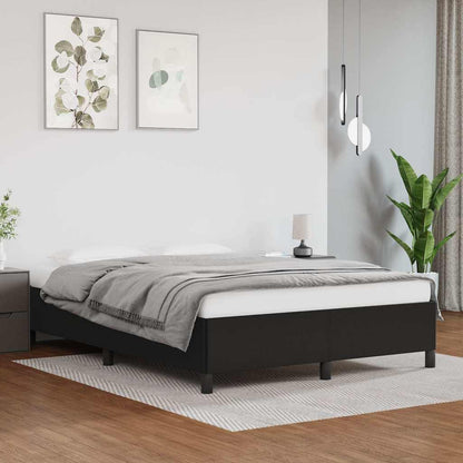vidaXL Bed Frame without Mattress Black 135x190 cm Double Faux Leather