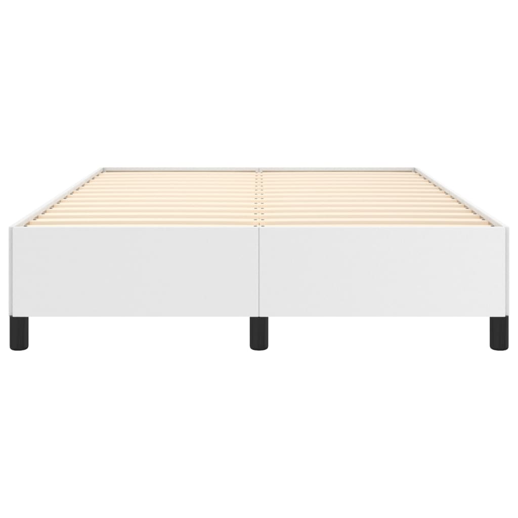 vidaXL Bed Frame without Mattress White 135x190 cm Double Double Faux Leather