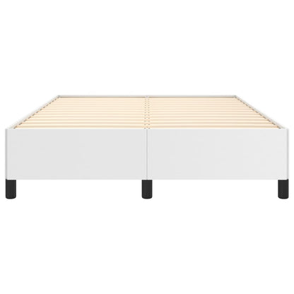 vidaXL Bed Frame without Mattress White 135x190 cm Double Double Faux Leather