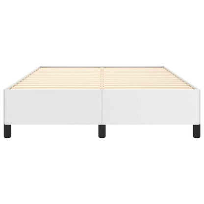 vidaXL Bed Frame without Mattress White 135x190 cm Double Faux Leather