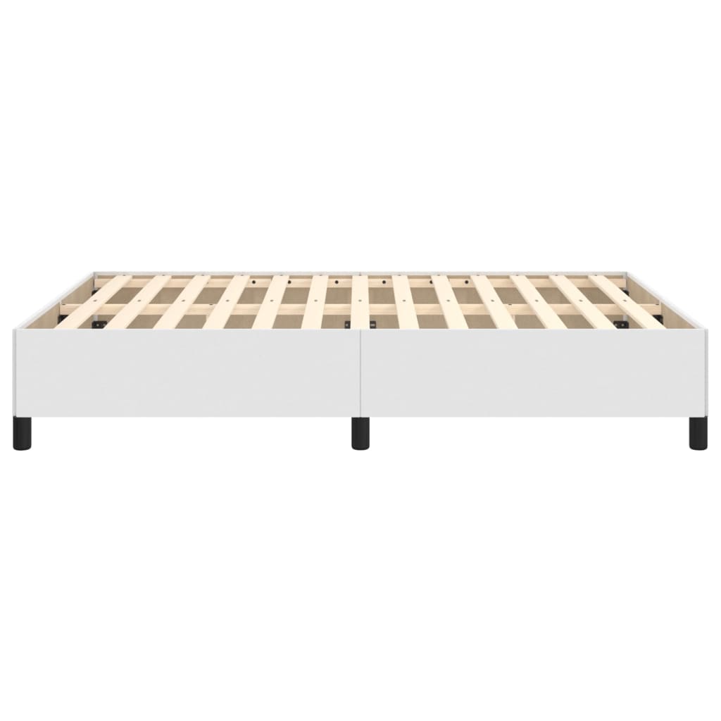 vidaXL Bed Frame without Mattress White 135x190 cm Double Double Faux Leather