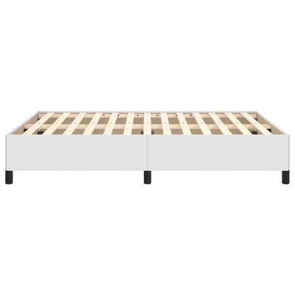 vidaXL Bed Frame without Mattress White 135x190 cm Double Double Faux Leather