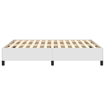 vidaXL Bed Frame without Mattress White 135x190 cm Double Faux Leather