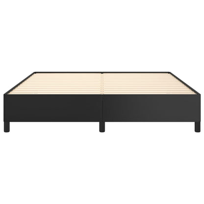 vidaXL Bed Frame without Mattress Black Super King Faux Leather