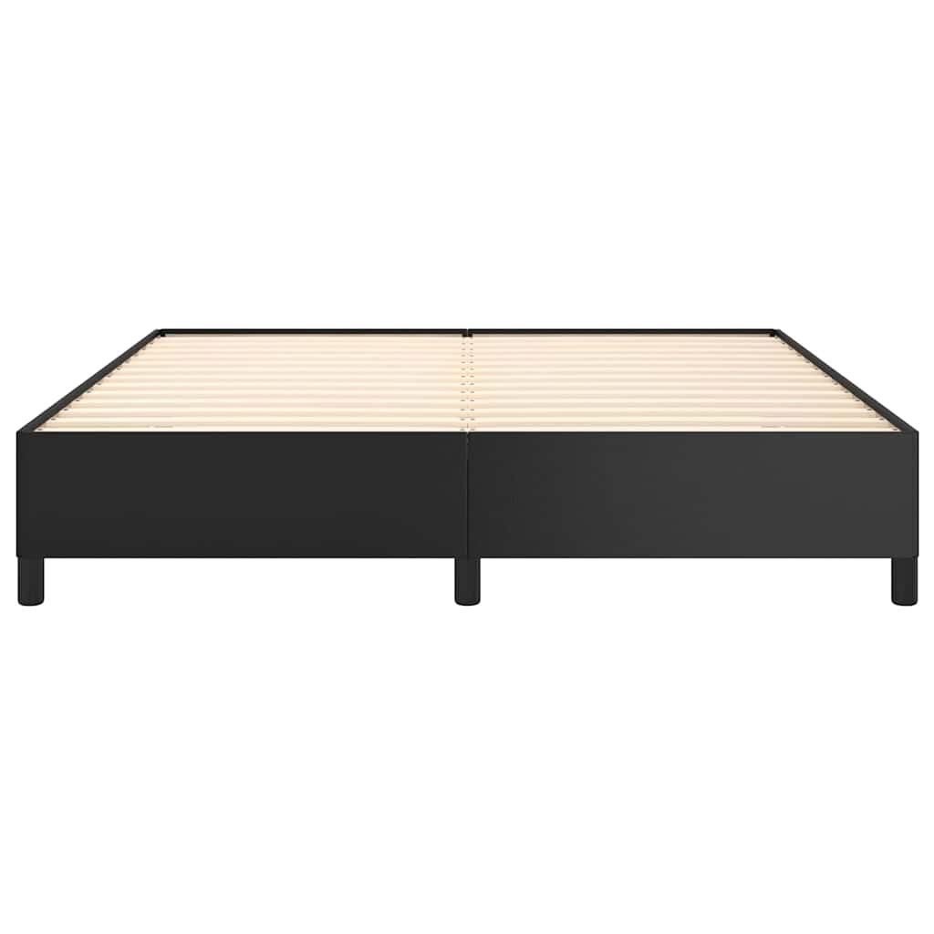 vidaXL Bed Frame without Mattress Black Super King Faux Leather