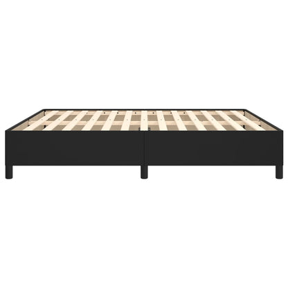 vidaXL Bed Frame without Mattress Black Super King Faux Leather