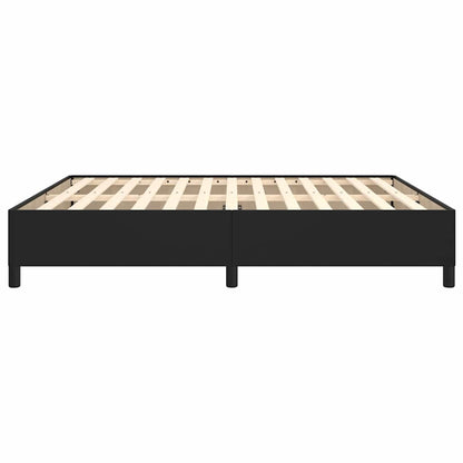 vidaXL Bed Frame without Mattress Black Super King Faux Leather