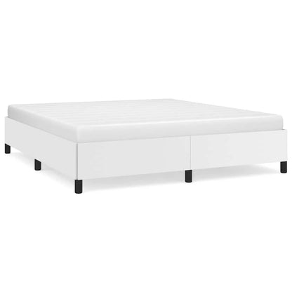 vidaXL Bed Frame without Mattress White Super King Faux Leather