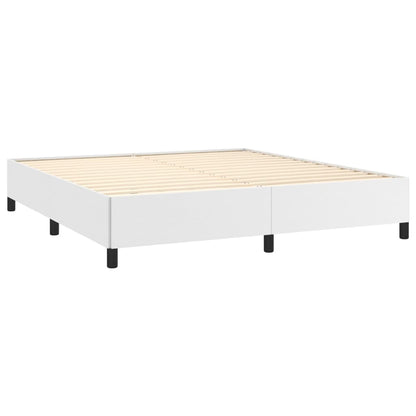 vidaXL Bed Frame without Mattress White Super King Faux Leather