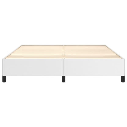 vidaXL Bed Frame without Mattress White Super King Faux Leather