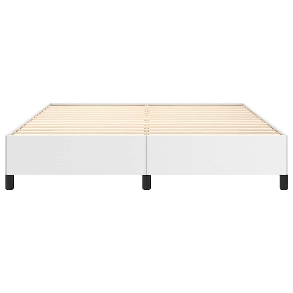 vidaXL Bed Frame without Mattress White Super King Faux Leather