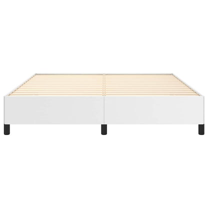vidaXL Bed Frame without Mattress White Super King Faux Leather
