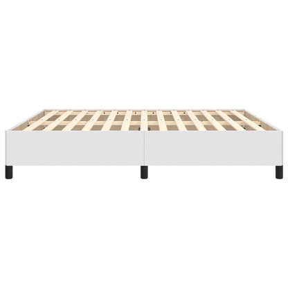 vidaXL Bed Frame without Mattress White Super King Faux Leather