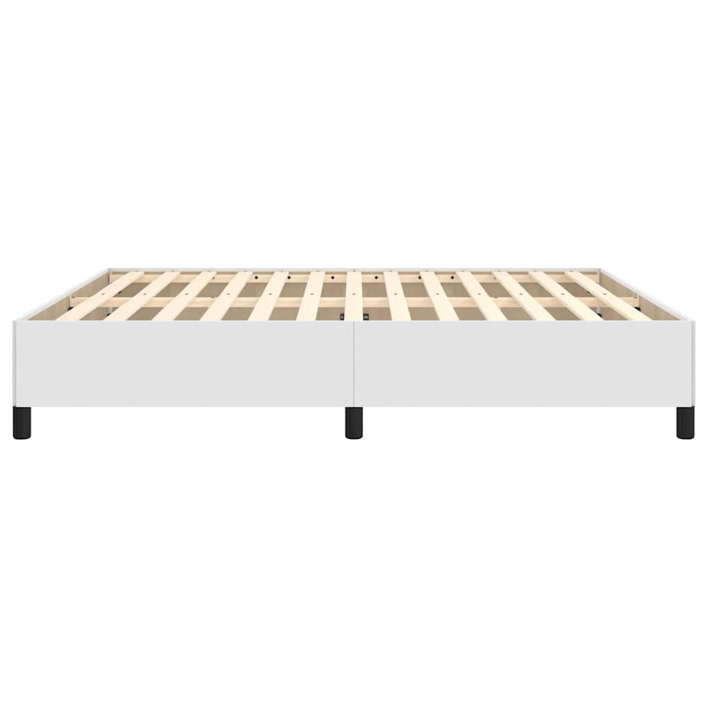 vidaXL Bed Frame without Mattress White Super King Faux Leather