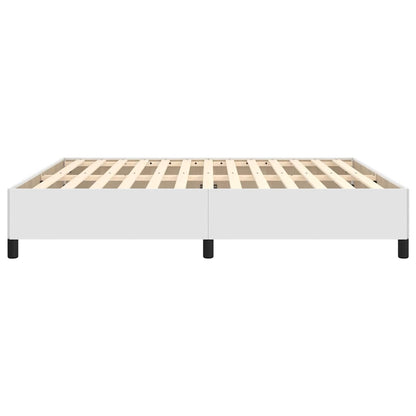 vidaXL Bed Frame without Mattress White Super King Faux Leather