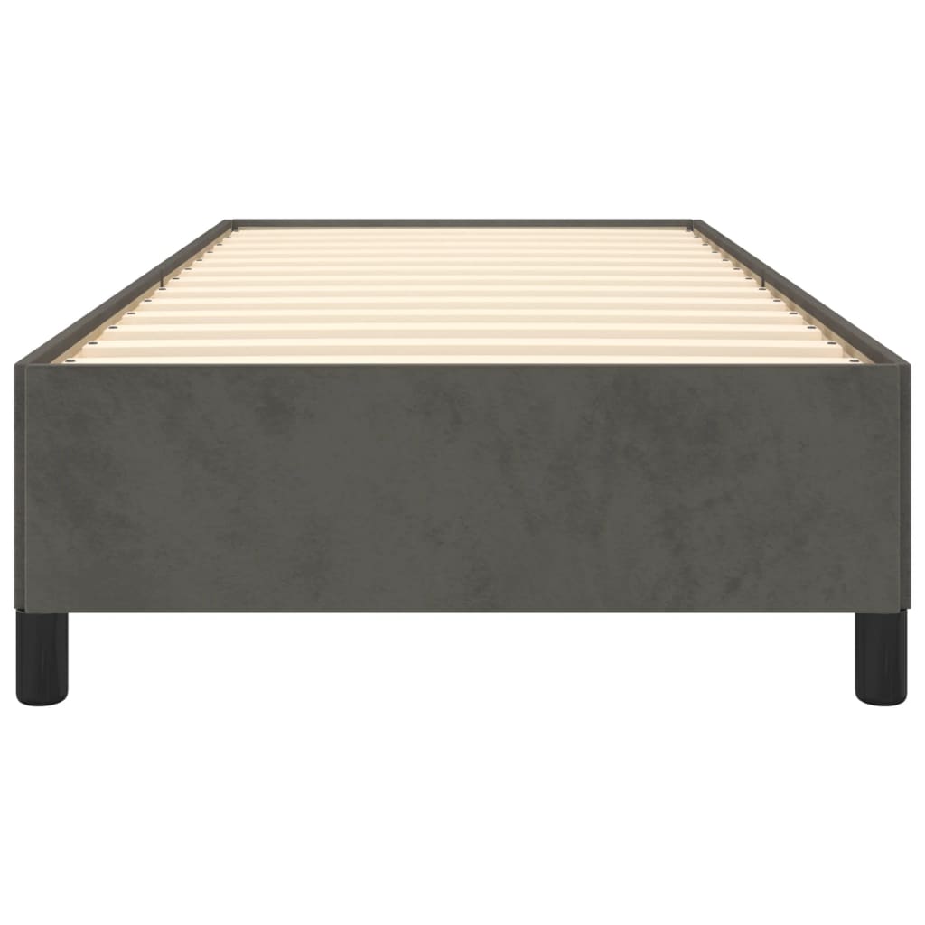 vidaXL Bed Frame without Mattress Dark Grey 90x190 cm Single Single Velvet