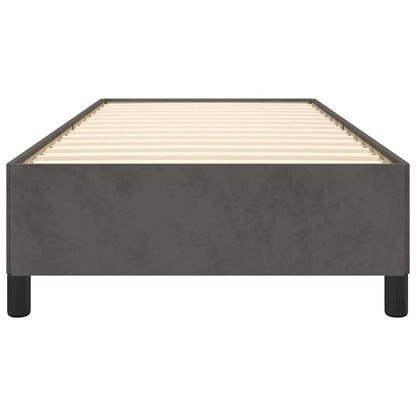 vidaXL Bed Frame without Mattress Dark Grey 90x190 cm Single Velvet