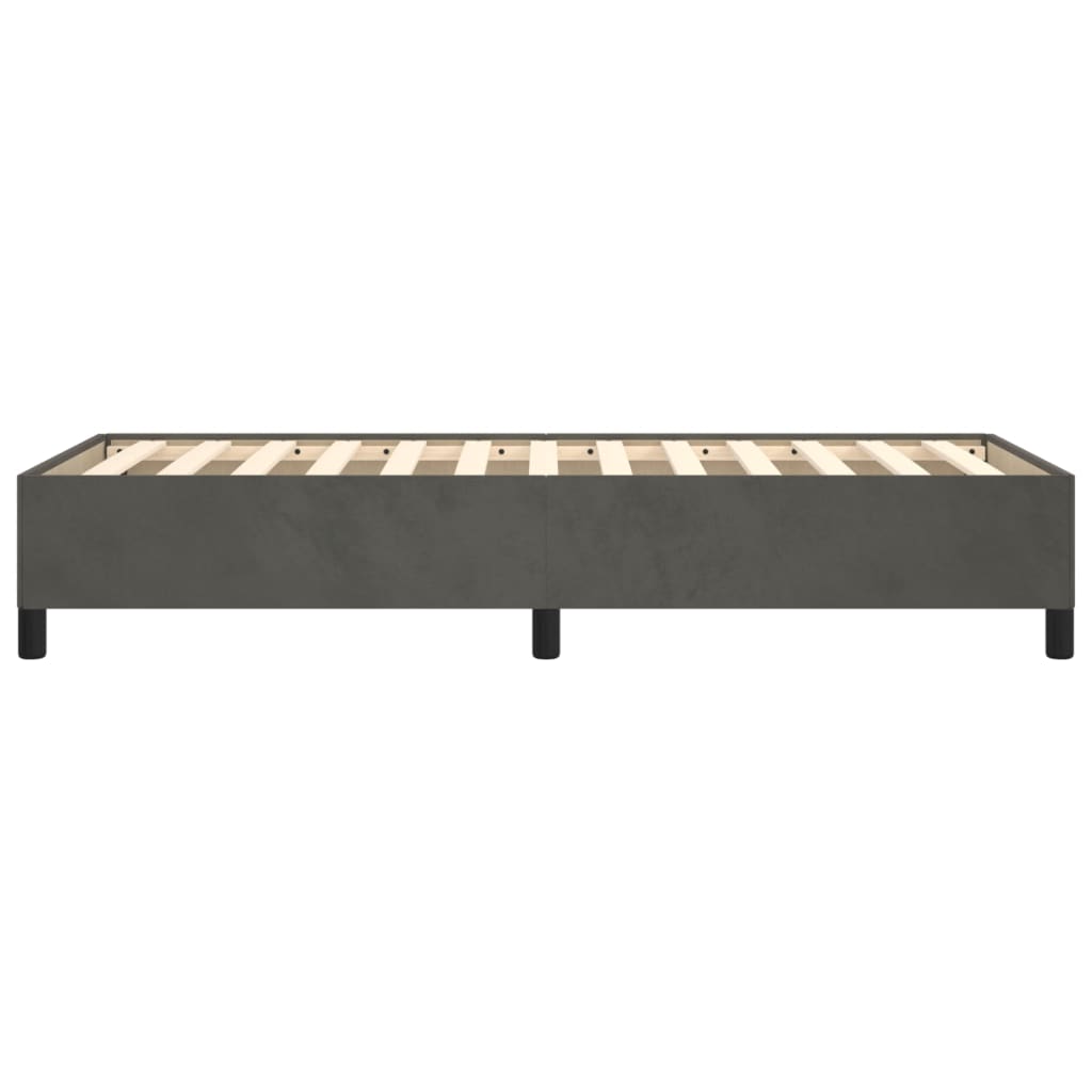 vidaXL Bed Frame without Mattress Dark Grey 90x190 cm Single Single Velvet