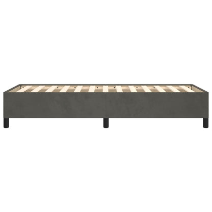 vidaXL Bed Frame without Mattress Dark Grey 90x190 cm Single Single Velvet