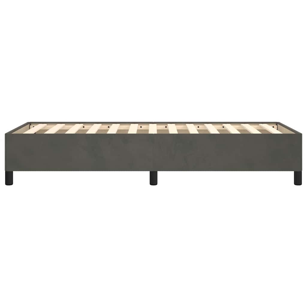 vidaXL Bed Frame without Mattress Dark Grey 90x190 cm Single Velvet