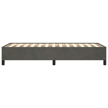 vidaXL Bed Frame without Mattress Dark Grey 90x190 cm Single Velvet