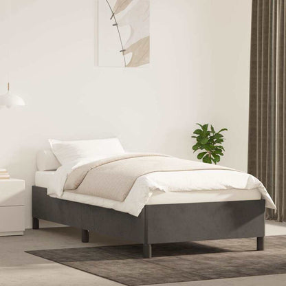 vidaXL Bed Frame without Mattress Dark Grey 90x190 cm Single Velvet