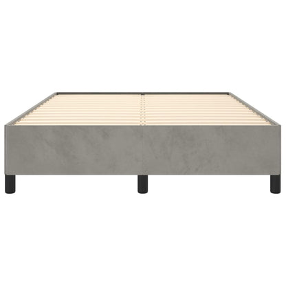 vidaXL Bed Frame without Mattress Light Grey 135x190 cm Double Double Velvet