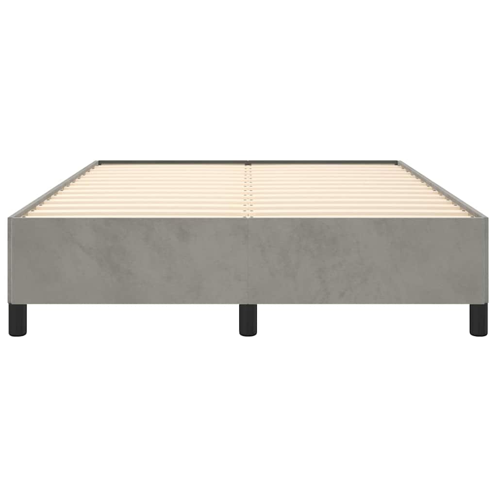 vidaXL Bed Frame without Mattress Light Grey 135x190 cm Double Velvet