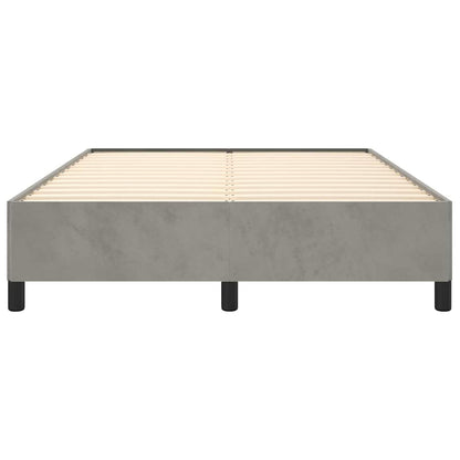 vidaXL Bed Frame without Mattress Light Grey 135x190 cm Double Velvet