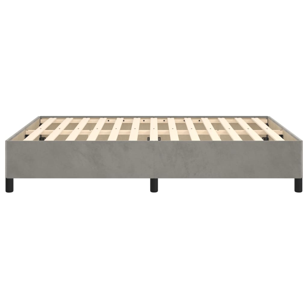 vidaXL Bed Frame without Mattress Light Grey 135x190 cm Double Double Velvet
