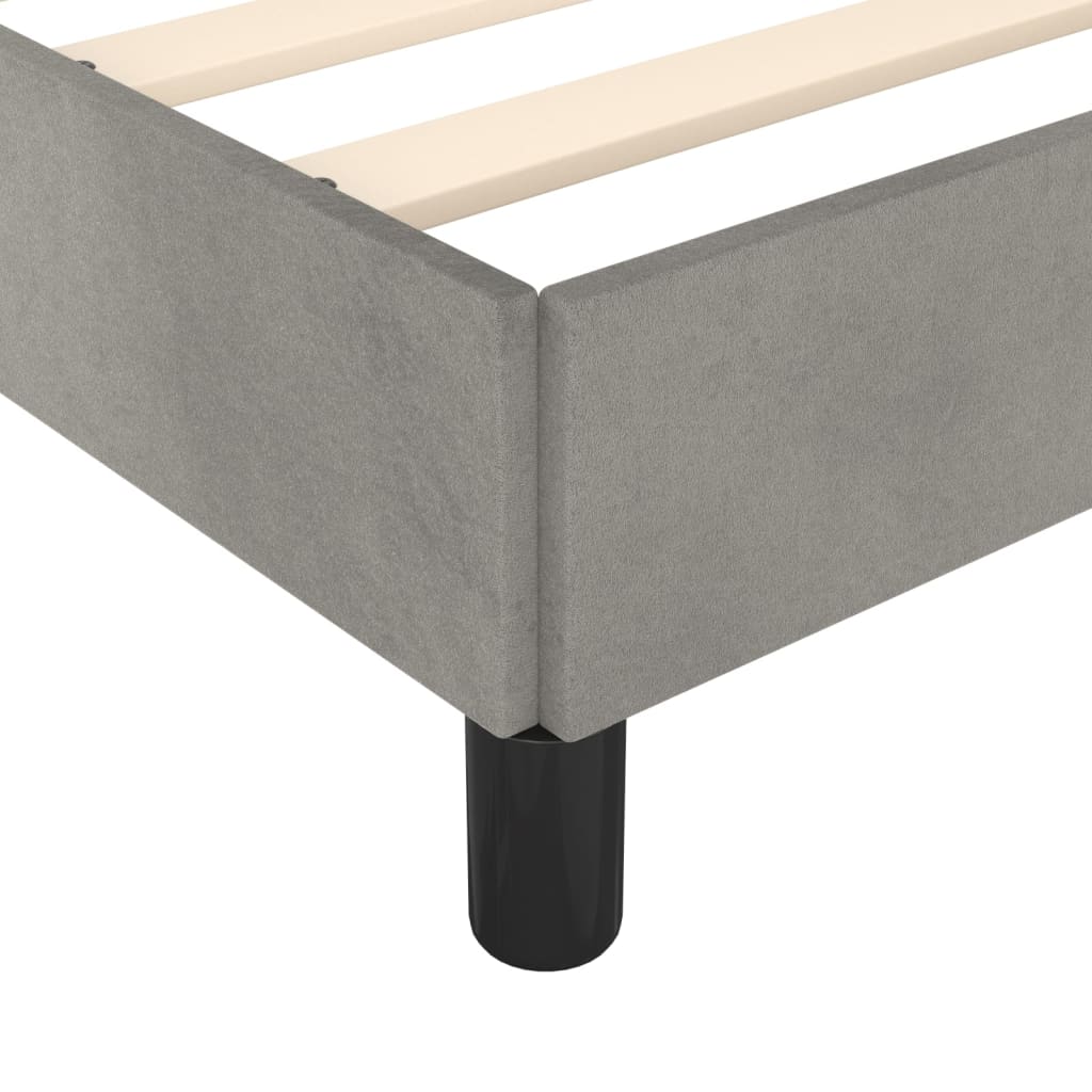 vidaXL Bed Frame without Mattress Light Grey 135x190 cm Double Double Velvet