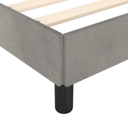 vidaXL Bed Frame without Mattress Light Grey 135x190 cm Double Double Velvet