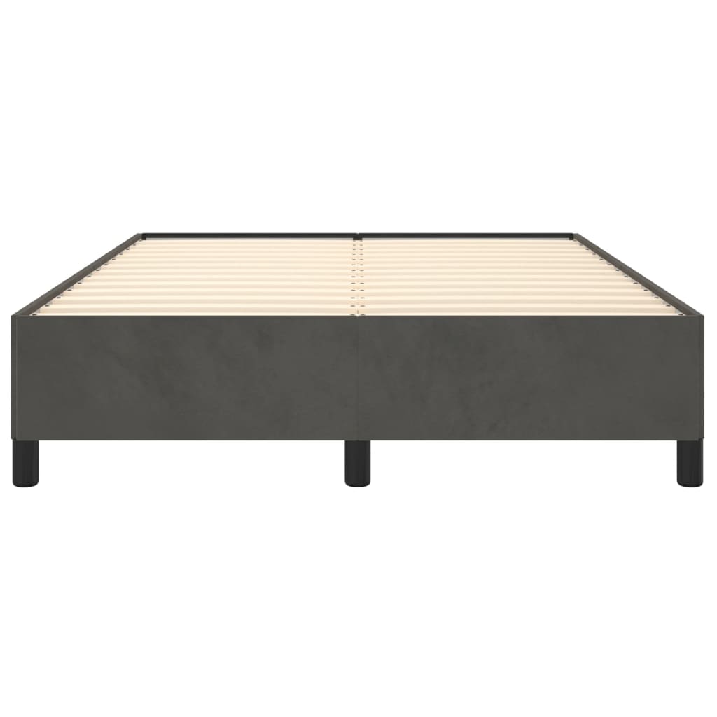 vidaXL Bed Frame without Mattress Dark Grey 135x190 cm Double Double Velvet