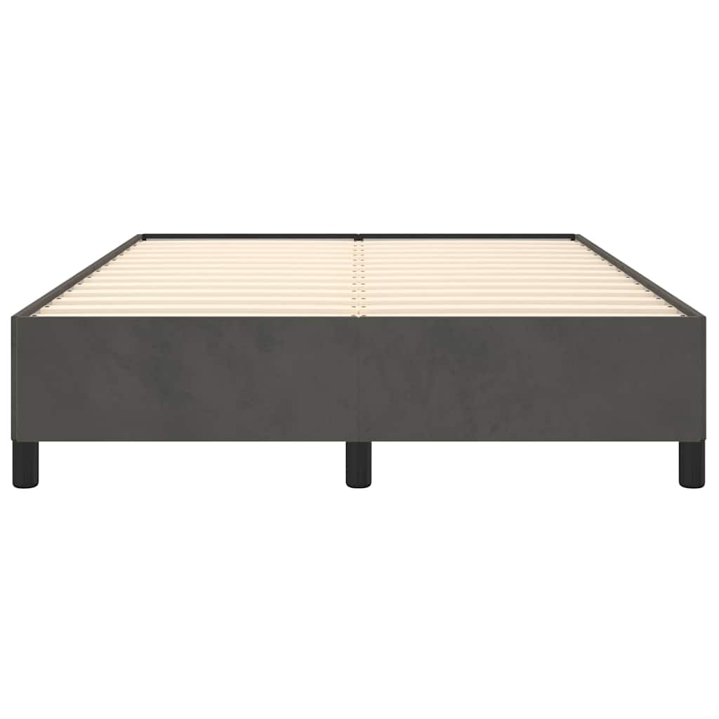 vidaXL Bed Frame without Mattress Dark Grey 135x190 cm Double Velvet