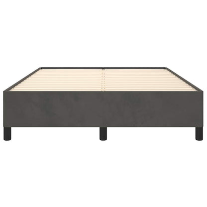 vidaXL Bed Frame without Mattress Dark Grey 135x190 cm Double Velvet